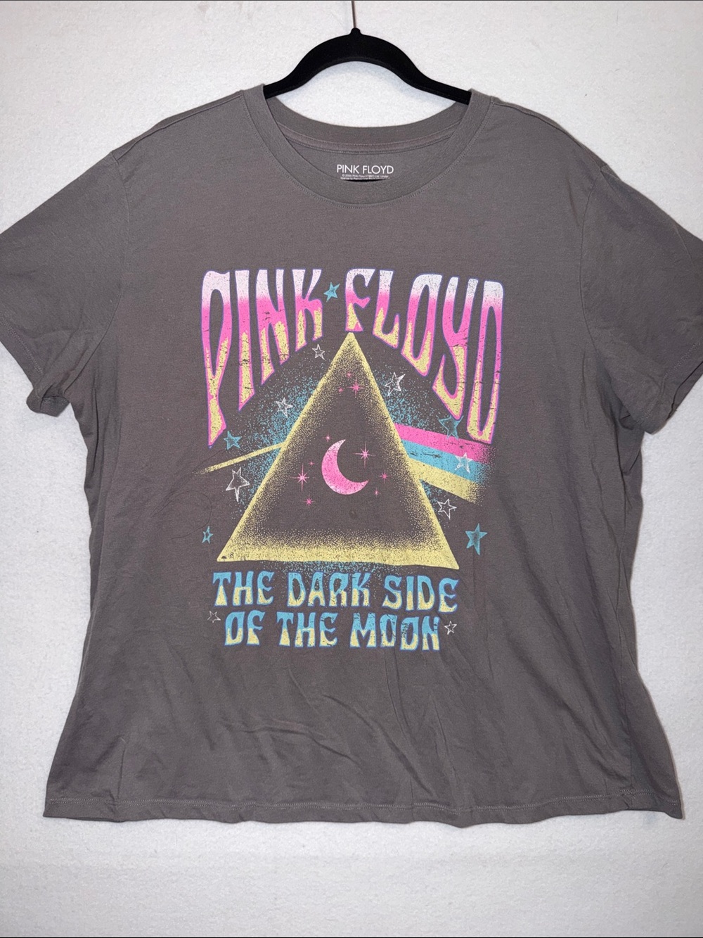 Pink Floyd Graphic Tee by Hybrid Apparel - Black with Neon Pink & Lime